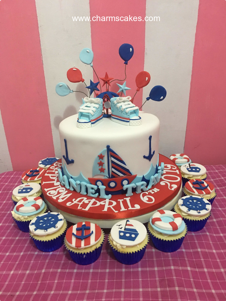 Shoes and Boat Seaman Nautical Custom Cake