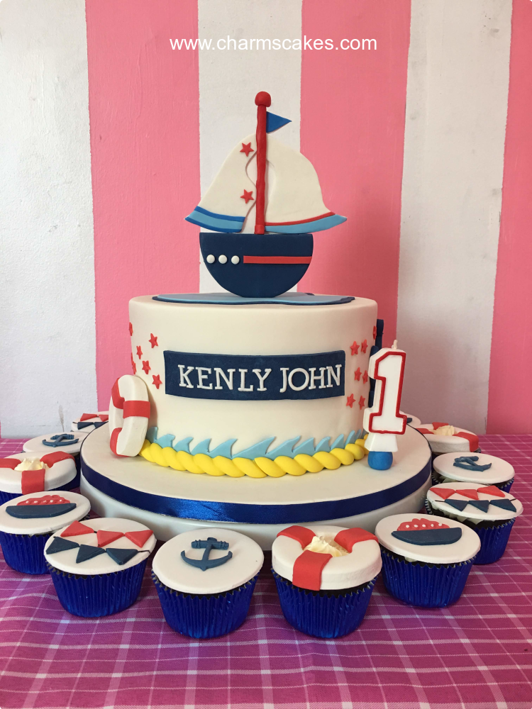 Sailing boat themed birthday cake | Design was brought in by… | Flickr