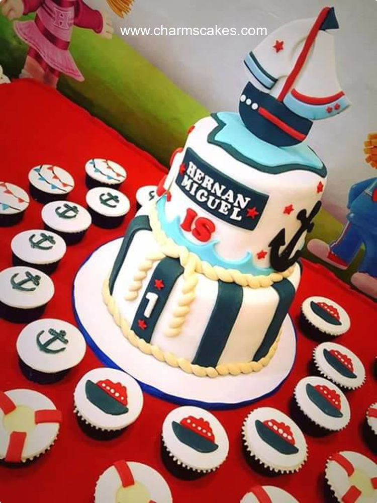 Hernan's Boat Seaman Nautical Custom Cake