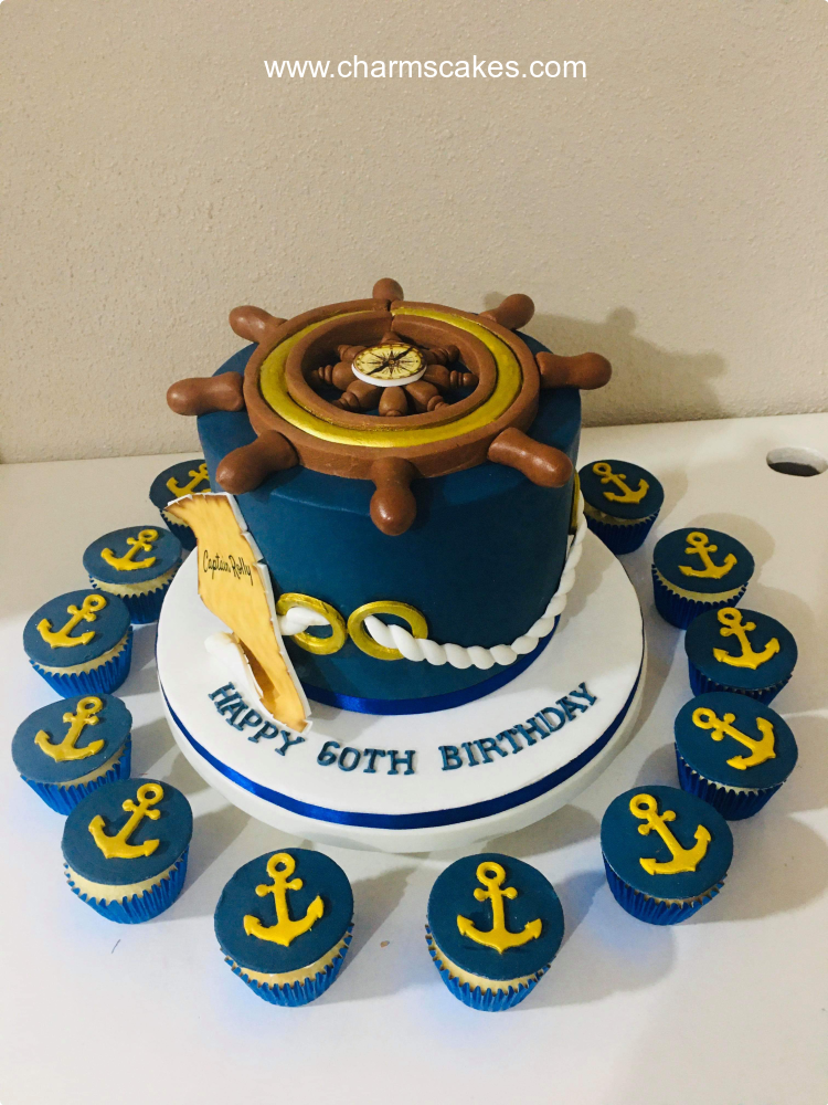 Amazon.com: Ship Cake Topper Nautical Theme Sailboat Birthday Cake  Ornaments Wooden Boat Party Decorate 1 Pcs : Grocery & Gourmet Food