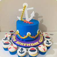 Anchor Seaman Nautical Custom Cake