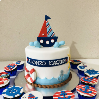 Nautical / ship sailor theme cake/cupcakes, Food & Drinks, Homemade Bakes  on Carousell