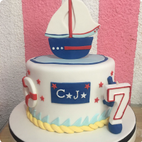 CJ's Nautical Boat Seaman Nautical Custom Cake