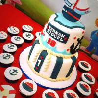 Hernan's Boat Seaman Nautical Custom Cake