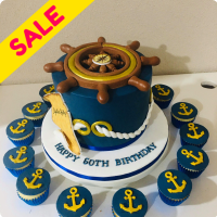 Ship Helm Seaman Nautical Custom Cake