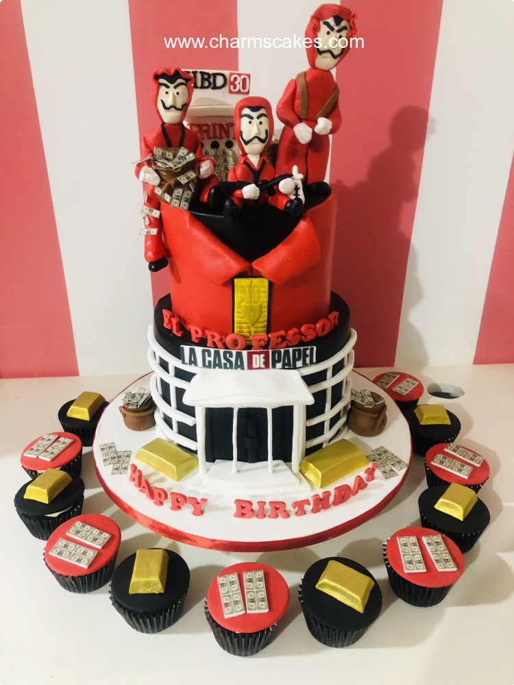 Money Heist Featured Custom Cake