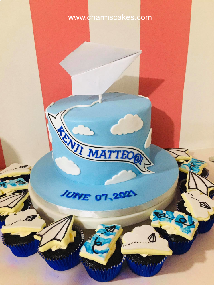 Paper Airplane Featured Custom Cake
