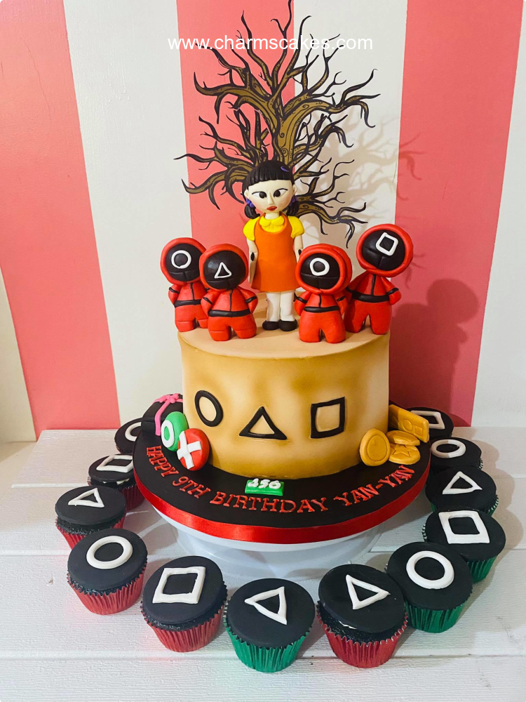 Squid Game Cake Featured Custom Cake