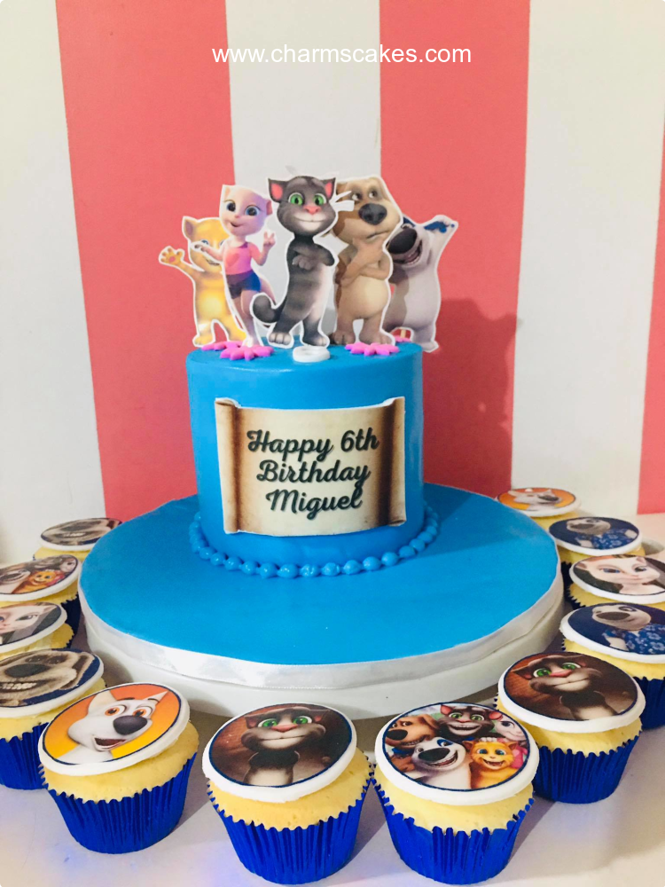 Talking Tom Featured Custom Cake