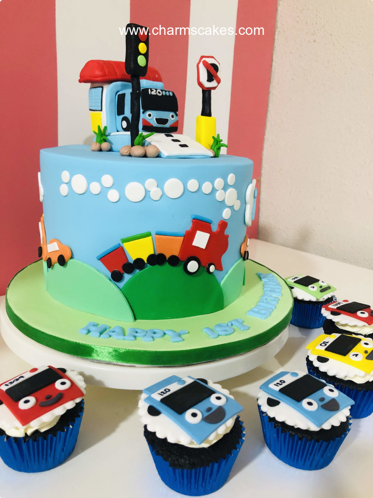 Buses and Cars - Singapore Best Designer Cakes Custom 3D Cakes Dessert  Table Birthday-A Little CakeShoppe