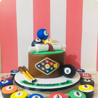 Billiard Featured Custom Cake