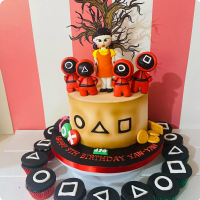 Squid Game Cake Featured Custom Cake