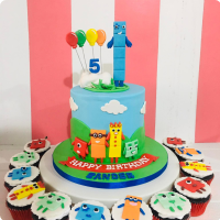 Zander's Number Blocks Custom Cake