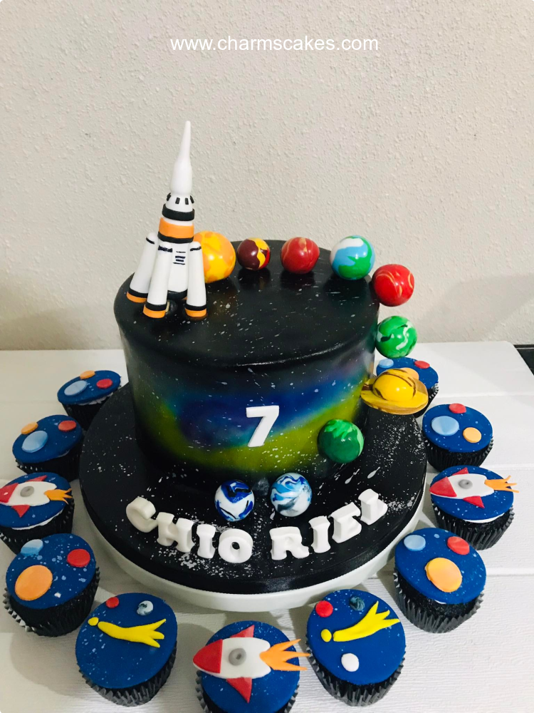 Chio's Space Shuttle Outer Space Custom Cake