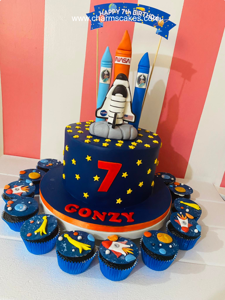 Gonzy Outer Space Custom Cake