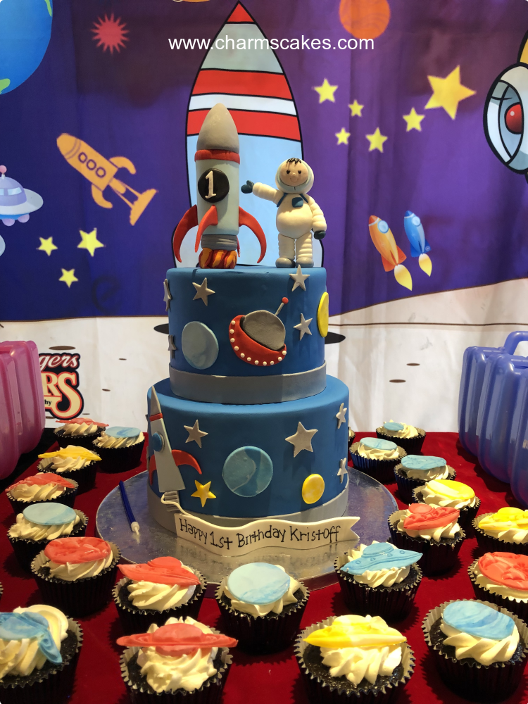 Space Shuttle Outer Space Custom Cake