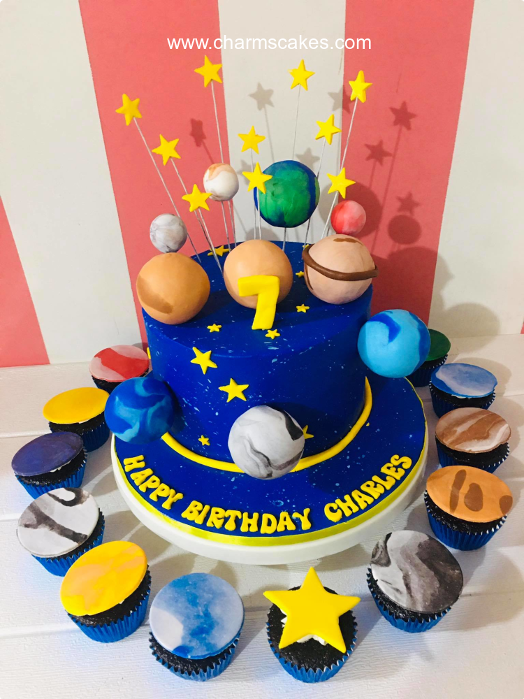 Charles Outer Space Custom Cake