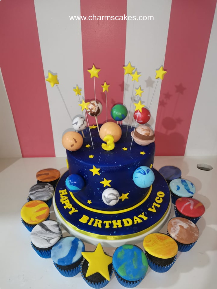 SOLAR SYSTEM PHOTO CAKE - Rashmi's Bakery