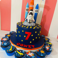 Gonzy Outer Space Custom Cake