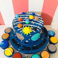 Travis Outer Space Custom Cake