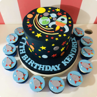 How To Make An Outer Space And Planets Cake