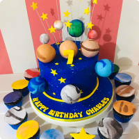 Charles Outer Space Custom Cake