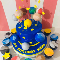 Kirra's Outer Space Custom Cake