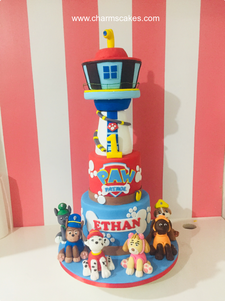 Paw's Tower Paw Patrol Custom Cake