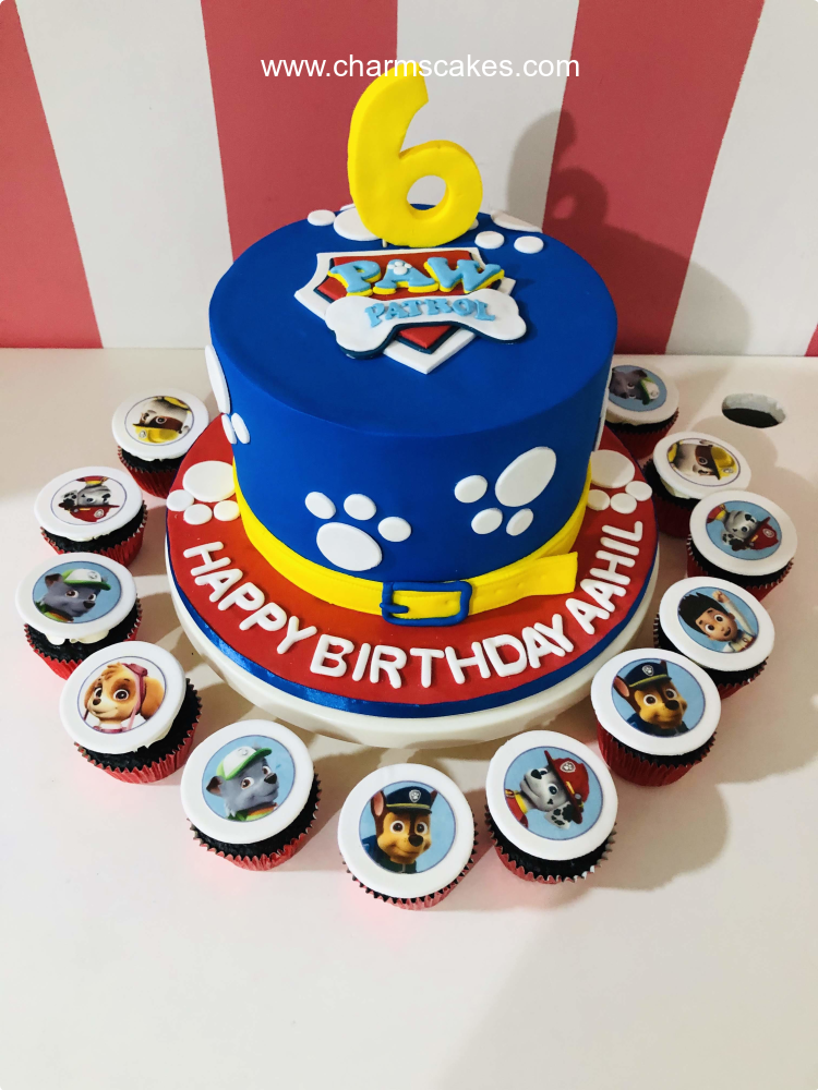 blue paw patrol birthday cake – Cambridge Fancy Cakes