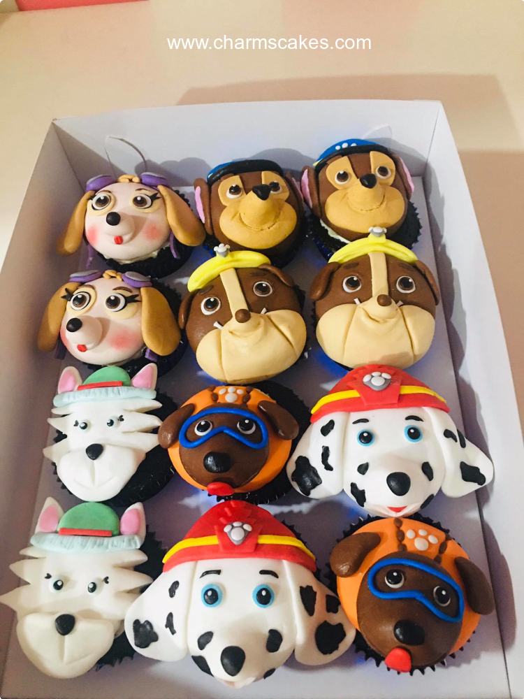 Paw Cupcakes Paw Patrol Custom Cake