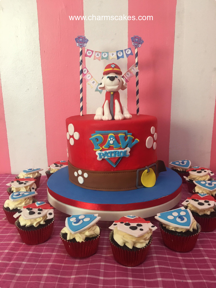 Paw Patrol (White) Paw Patrol Custom Cake