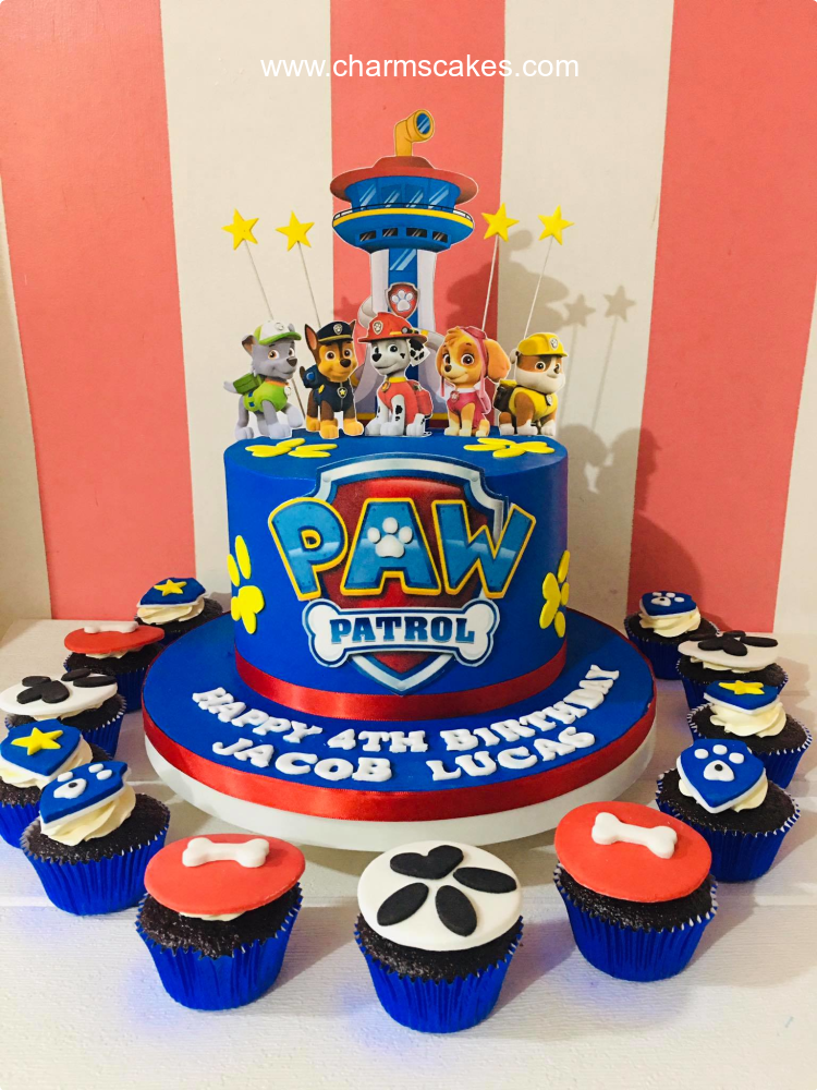 Paw Prints Paw Patrol Custom Cake