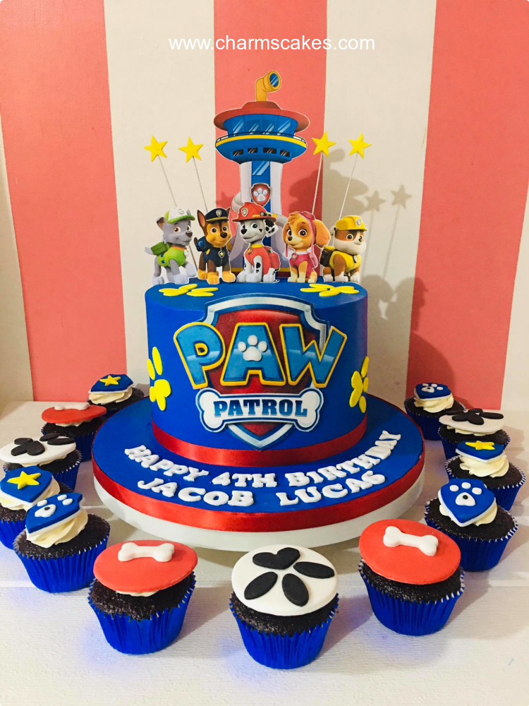 Paw Prints Paw Patrol Cake, A Customize Paw Patrol cake