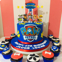 Paw Prints Paw Patrol Cake