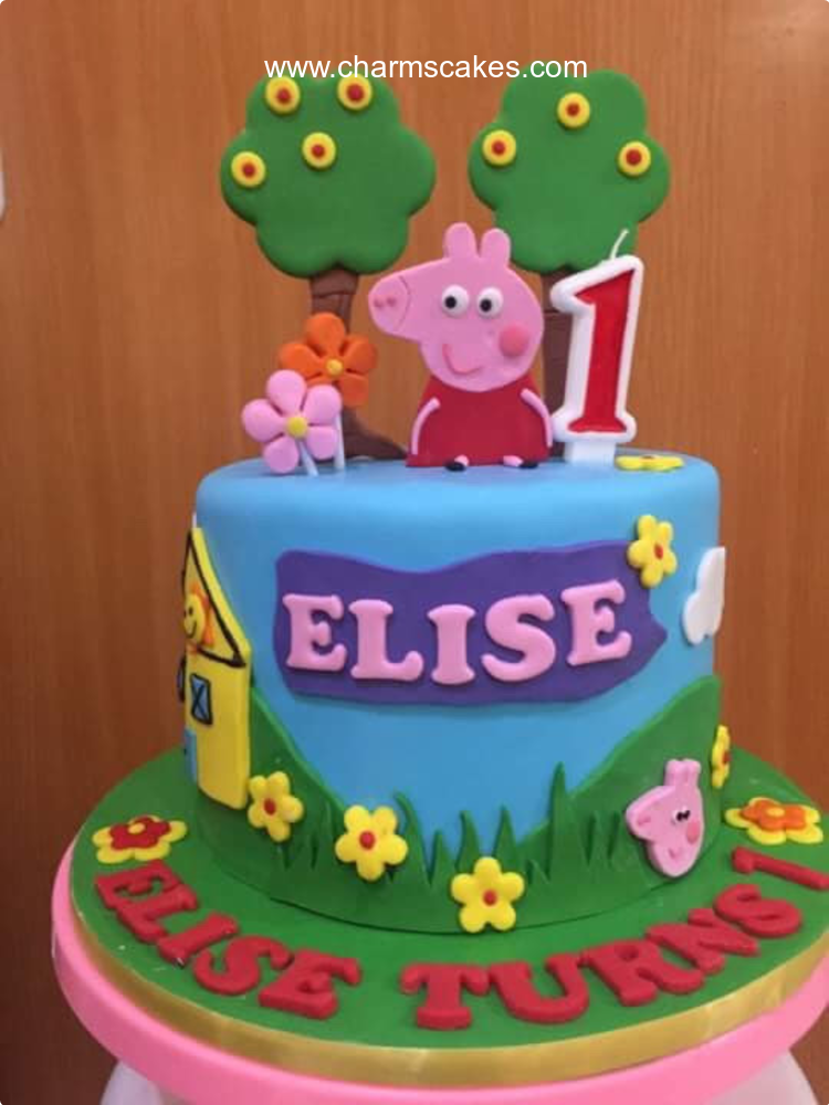 Peppa Pig (Elise) Peppa Pig Custom Cake