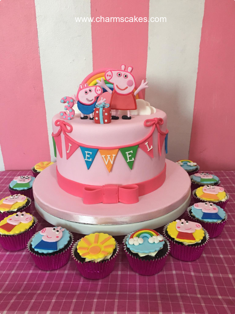 Peppa Pig Kids Fondant Cake (Delivery in 48 Hours Available) – Hot Breads