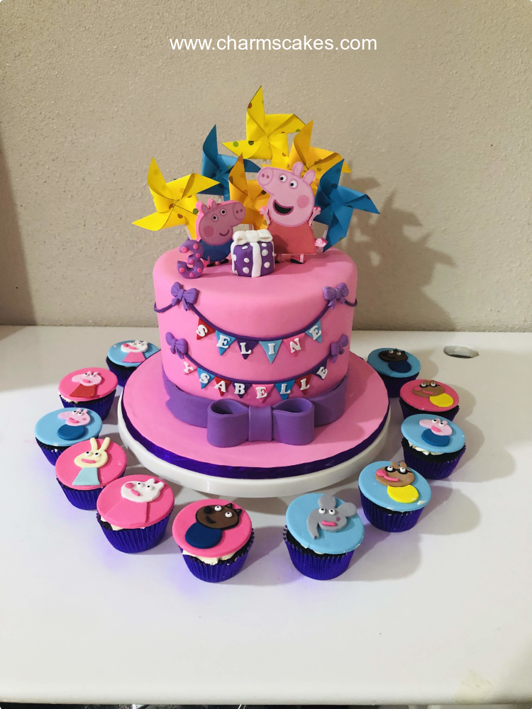peppa pig two tier cake | peppa pig birthday cake | – Liliyum Patisserie &  Cafe