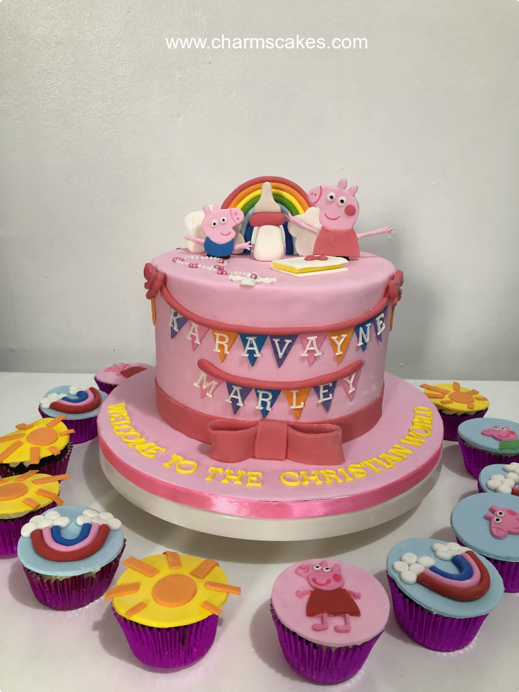 Peppa Pig (Marley) Peppa Pig Cake, A Customize Peppa Pig cake