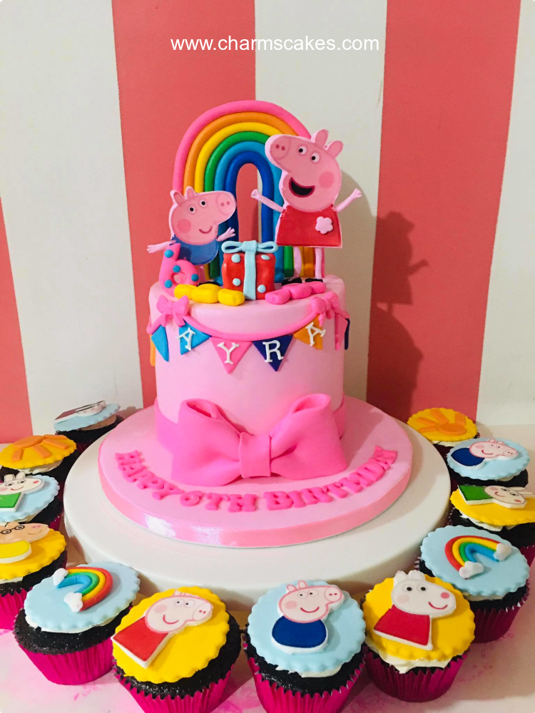 Ayra Peppa Pig Custom Cake