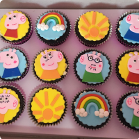 Peppa Pig (Cupcakes) Peppa Pig Custom Cake