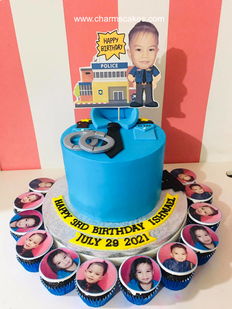 Young Police Photos Custom Cake