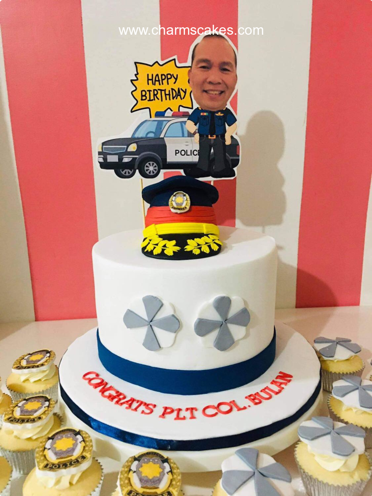 Mr. Police Photos Custom Cake