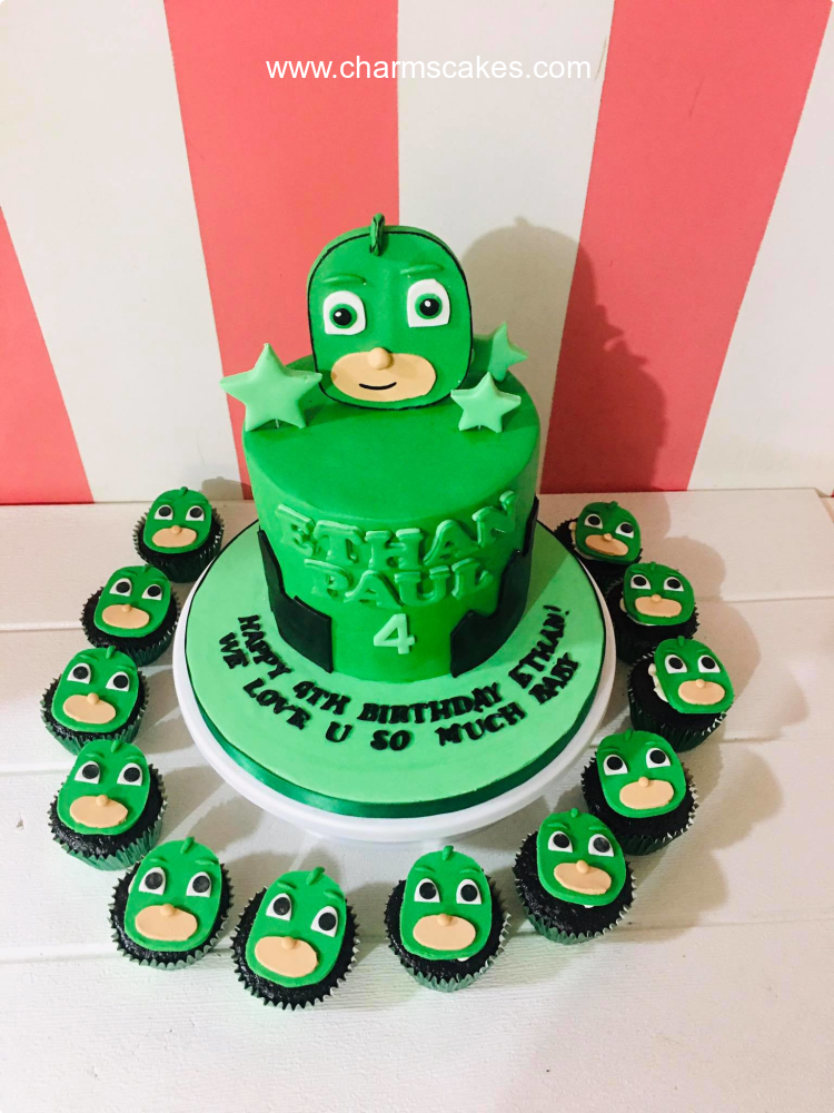 Ethan's Pj Masks Custom Cake