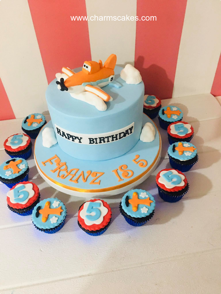 Airplane Fondant Cake - CS0278 – Circo's Pastry Shop