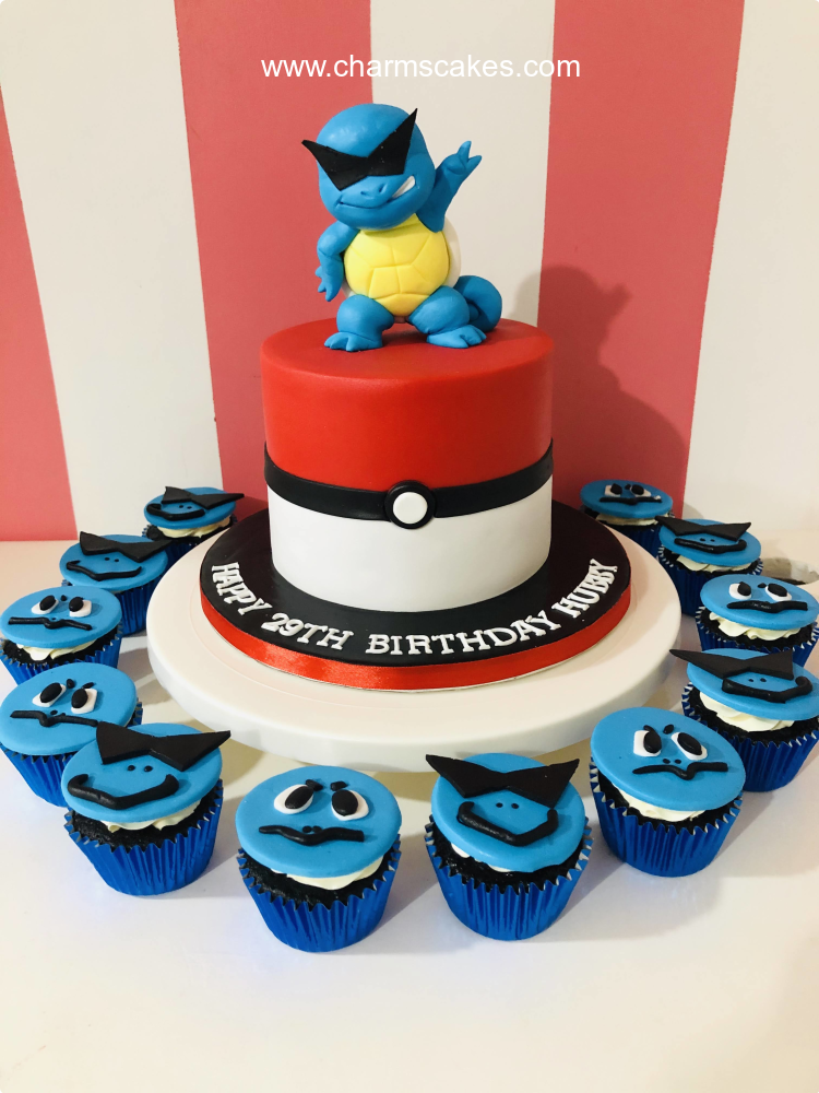 Squirtle Pokemon Custom Cake