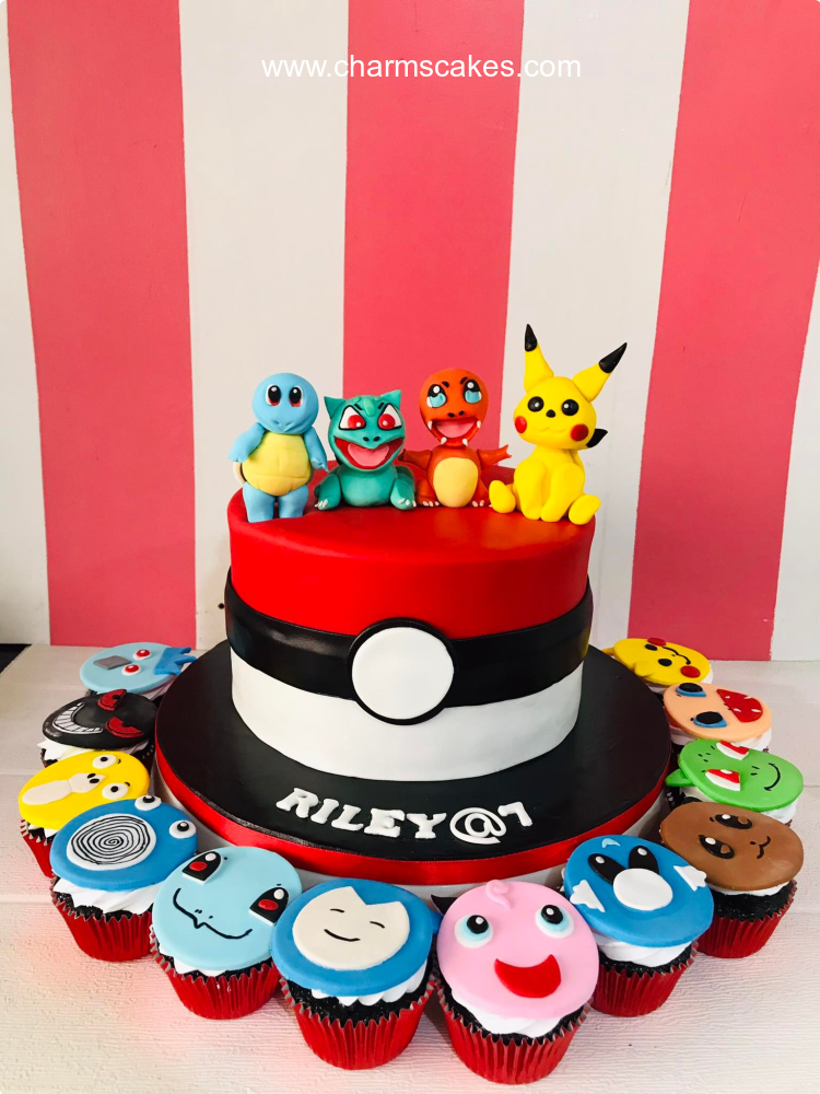 Riley's Pokemon Custom Cake