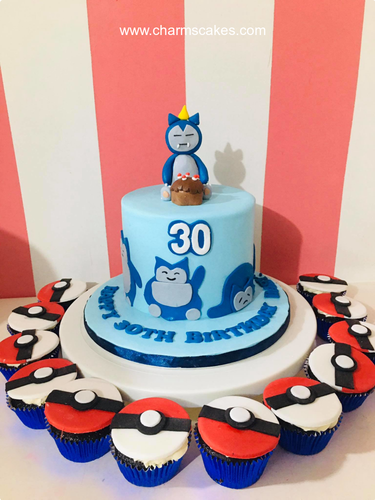 Snorlax Pokemon Custom Cake