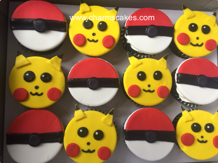 12 Pokemon Cupcakes Pokemon Custom Cake