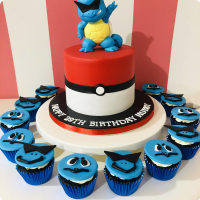 Squirtle Pokemon Custom Cake