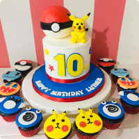 Lhuter Pokemon Custom Cake